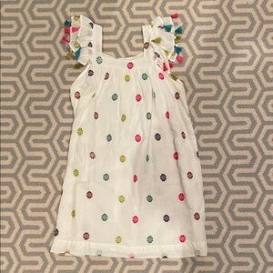 Roller Rabbit White Dress with Colorful Patterns